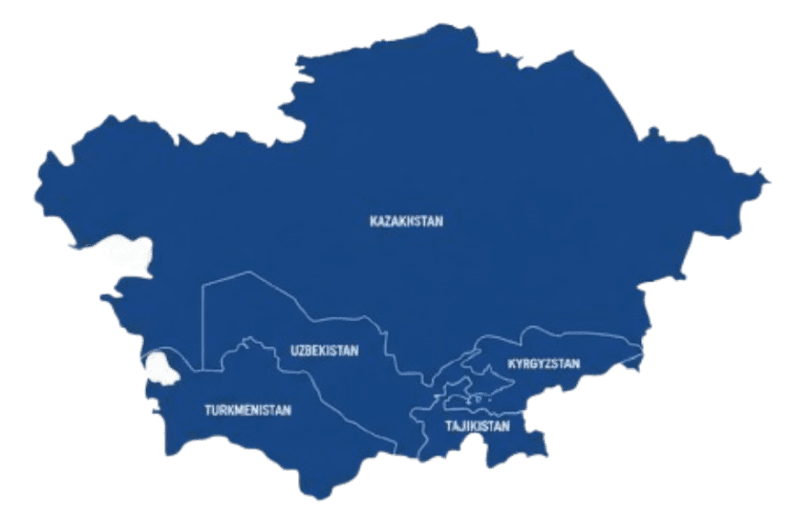 Карта Центральной Азии и Казахстана